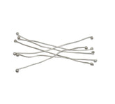 Silver 19 Gauge Brass Fuse Wire (Ball Pins) For Jewellery Making , BPP-003